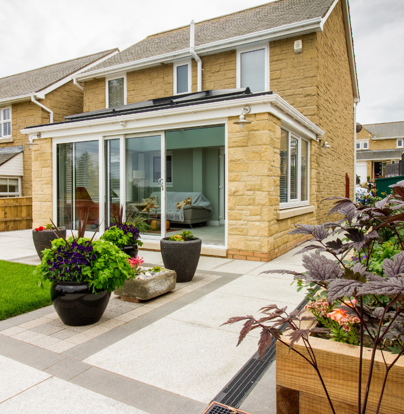 Orangeries, in sunny garden