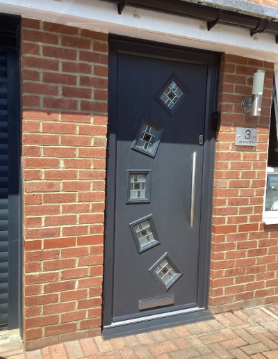 grey modern entrance door