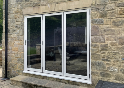 white large bi-fold doors