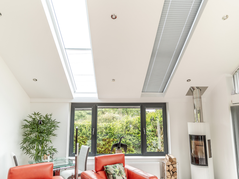 sunroom with skylight