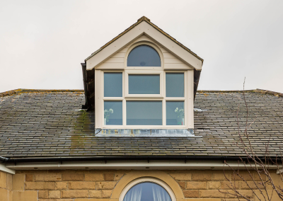 window in the roof of a house