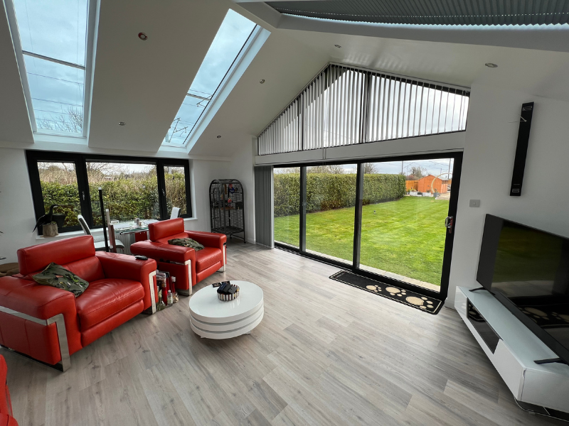 large bi-fold doors looking onto garden