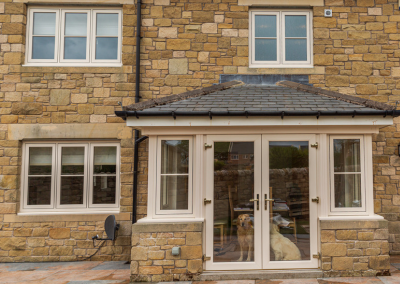 patio double doors at the rear of a house