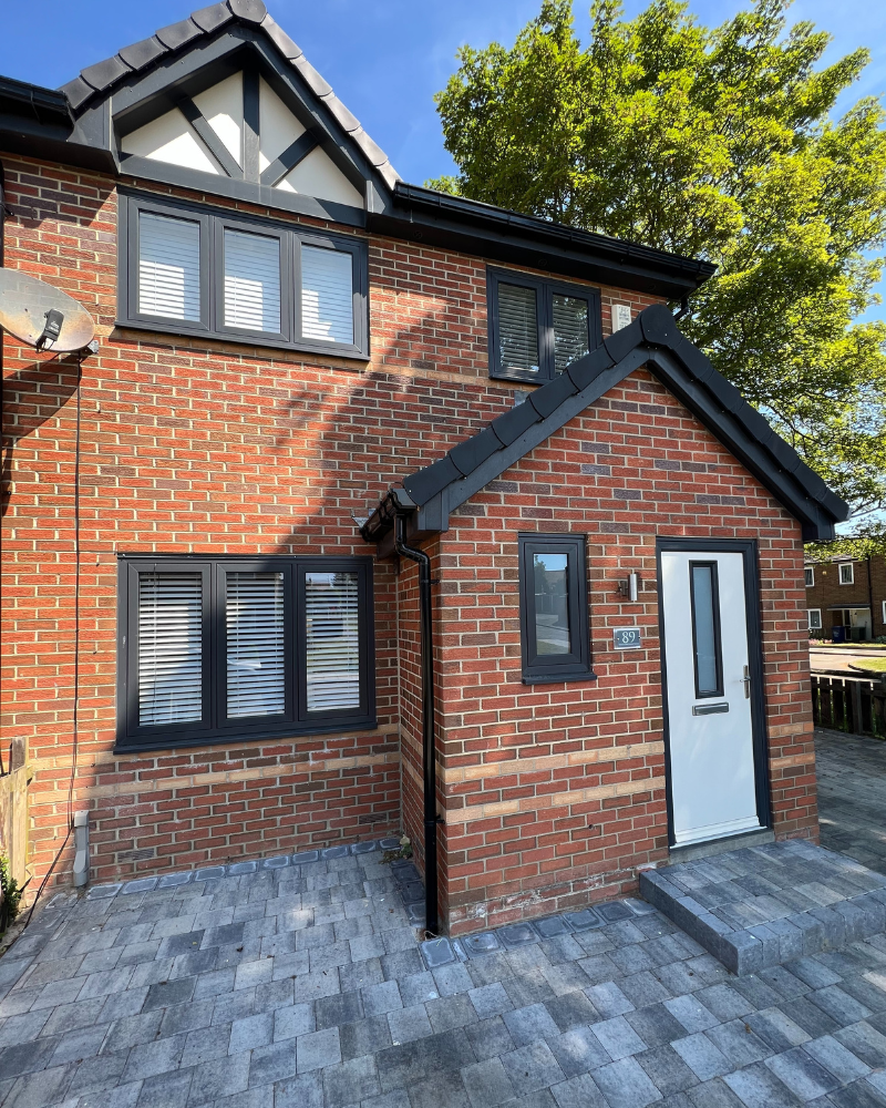 family home with hawthorns windows