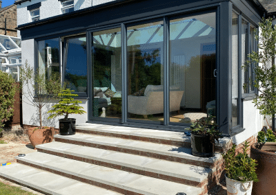 A beautiful majority glass orangery from the outside