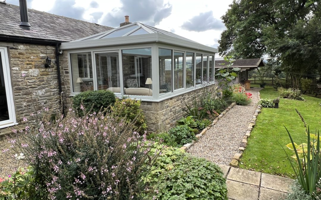 An Ultraframe roof conservatory from Hawthorns windows