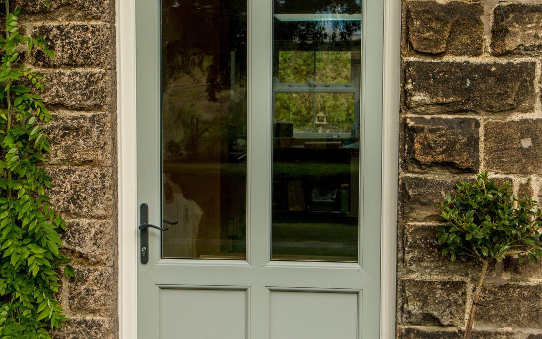 A new entrance door provided by Hawthorns Windows