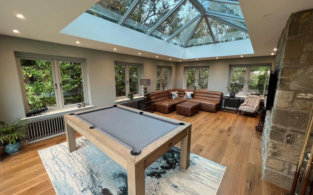 inside a modern bespoke Orangery